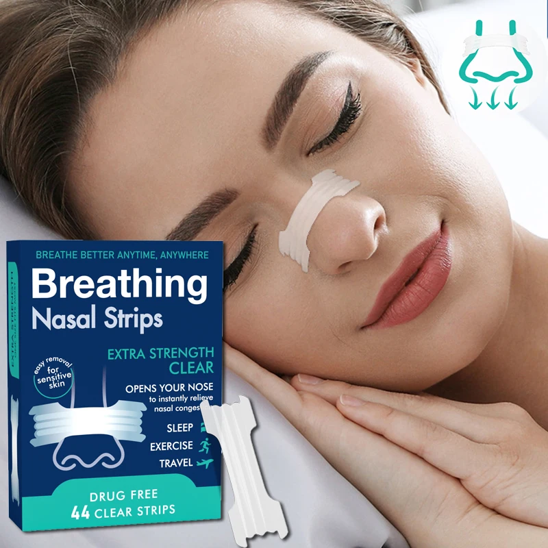 26/132PCS Breathing Nose Strips Sport Nasal Strip Sleep Anti Snoring Strips for Adult Child