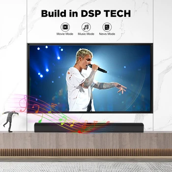 KY8000 2 in 1 Separable Soundbar for TV Sound bar, 50W Wired & Wireless Soundbar,  ARC/Optical/AUX Connection 6