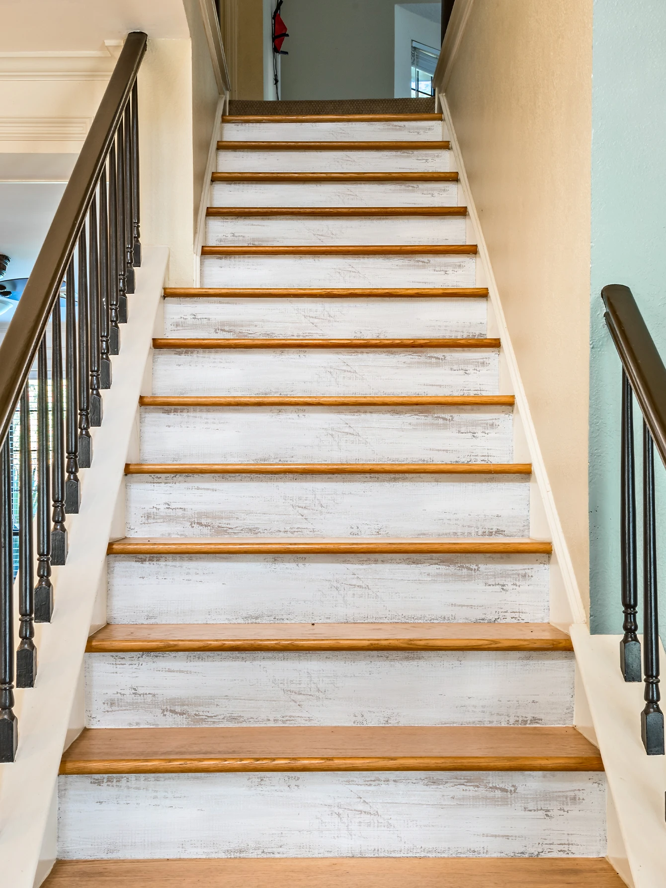 1PC Yellow/White Birch Wood Pattern Self-Adhesive Stair Stickers PVC Thickened Waterproof Home Decoration Stair Stickers