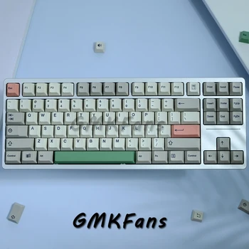 GMKFans 기계식 키보드용 GMK 9009 키캡, 레트로 체리 프로파일, PBT ISO 키캡, 134 키 세트, DIY 맞춤형 게임 액세서리
