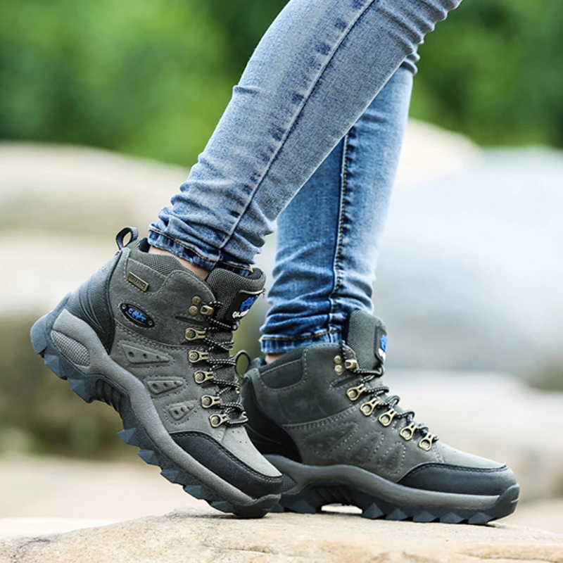 Hiking Shoes Outdoor Waterproof Hiking Boots Men Women Winter Shoes Walking Climbing Hiking Shoes Mountain Sport Boots Hunting Mens Sneakers hiking shoes