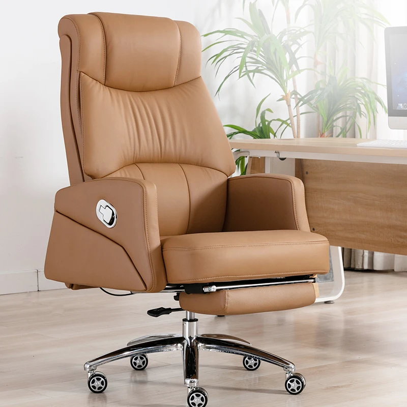 Leather Armchair Desk Office Chairs Boss Executive Swivel Office Chairs Woman Work Wheels Silla Gamer Standing Furniture WW50OC boss woman 50