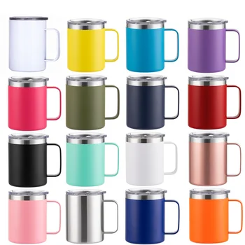 New Double Wall Stainless Steel Coffee Mug 12oz 16oz Tea Cups 350ml 450ml Insulated Thermos Vacuum Mugs