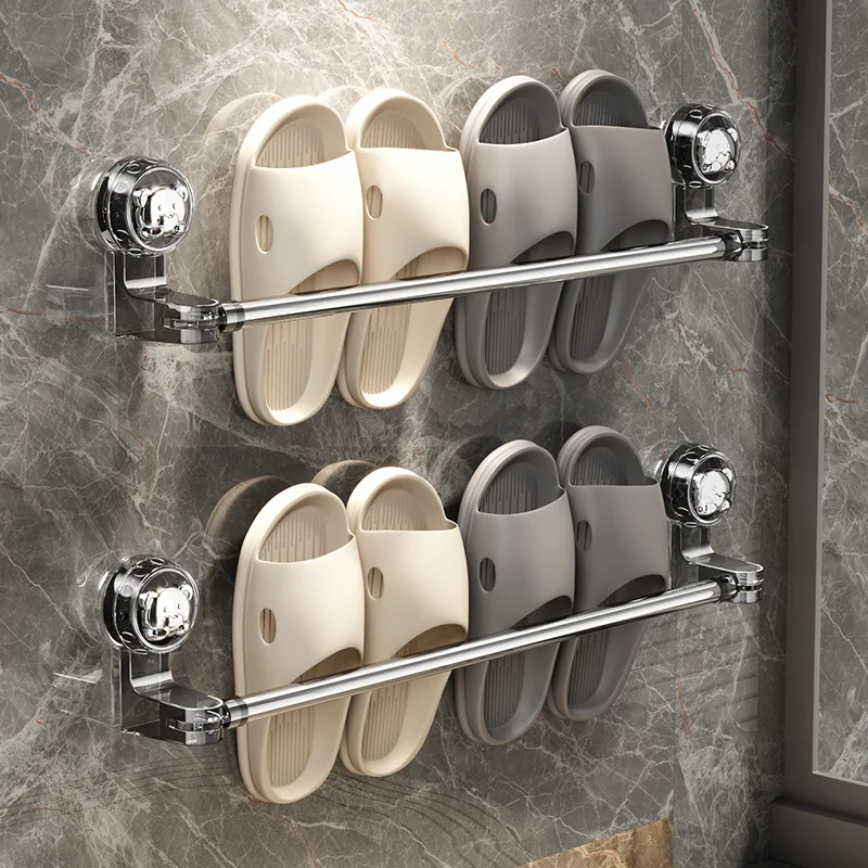 65-130cm Scalable Home Aluminum Towel Rack Bathroom Towel Hanger Suction Cup Installation Rack Home Bathroom Accessories