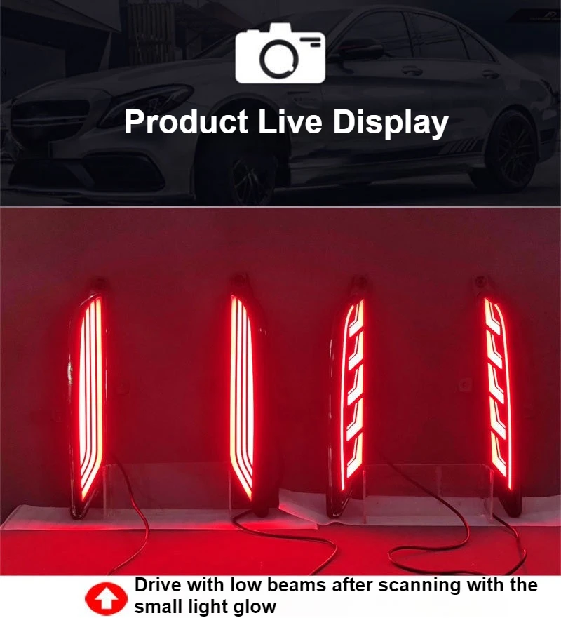 For OMODA C9 for Exeed RX 2022 2023 2024 2025 Car Led Rear Bumper Light Reflector DRL Dynamic Turn Signal Driving Brake Lights detail image 8