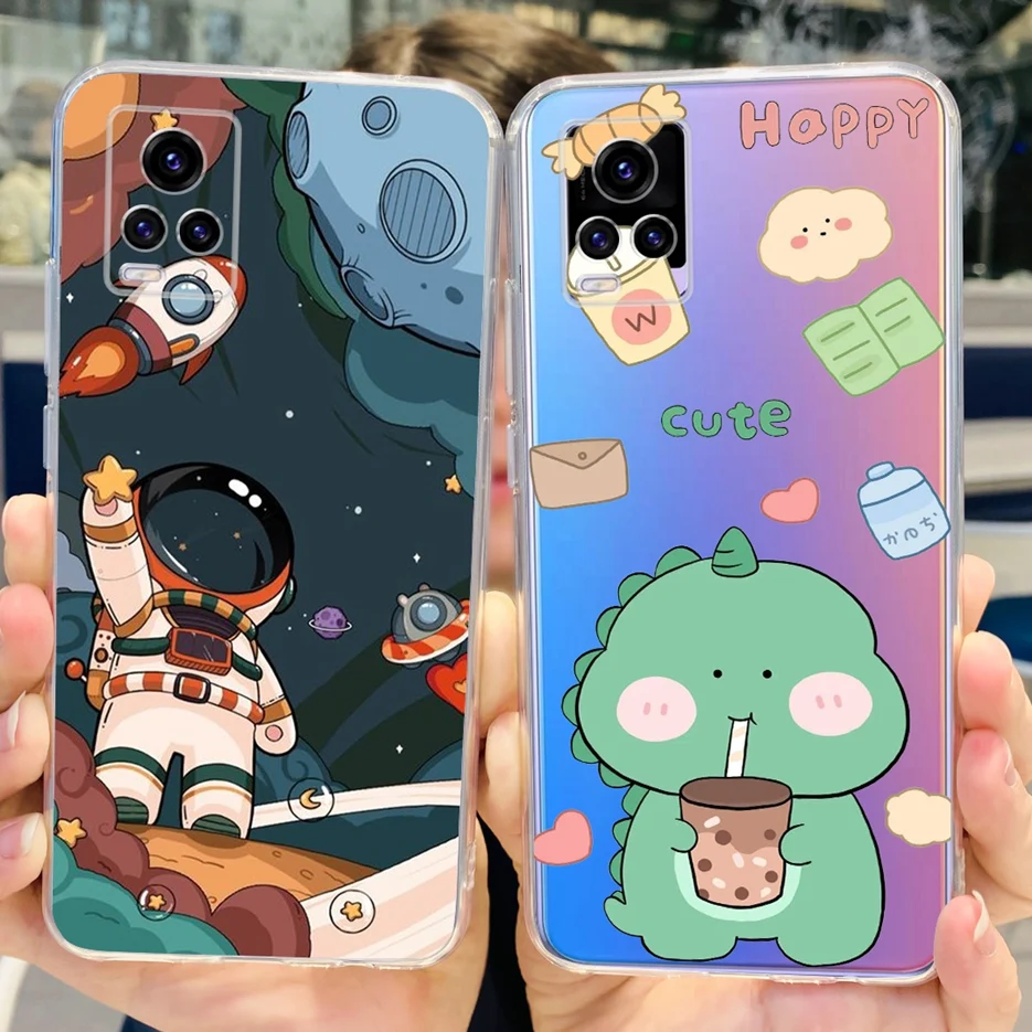 Vibrant Painted Design Clear Silicone Soft TPU Phone Case