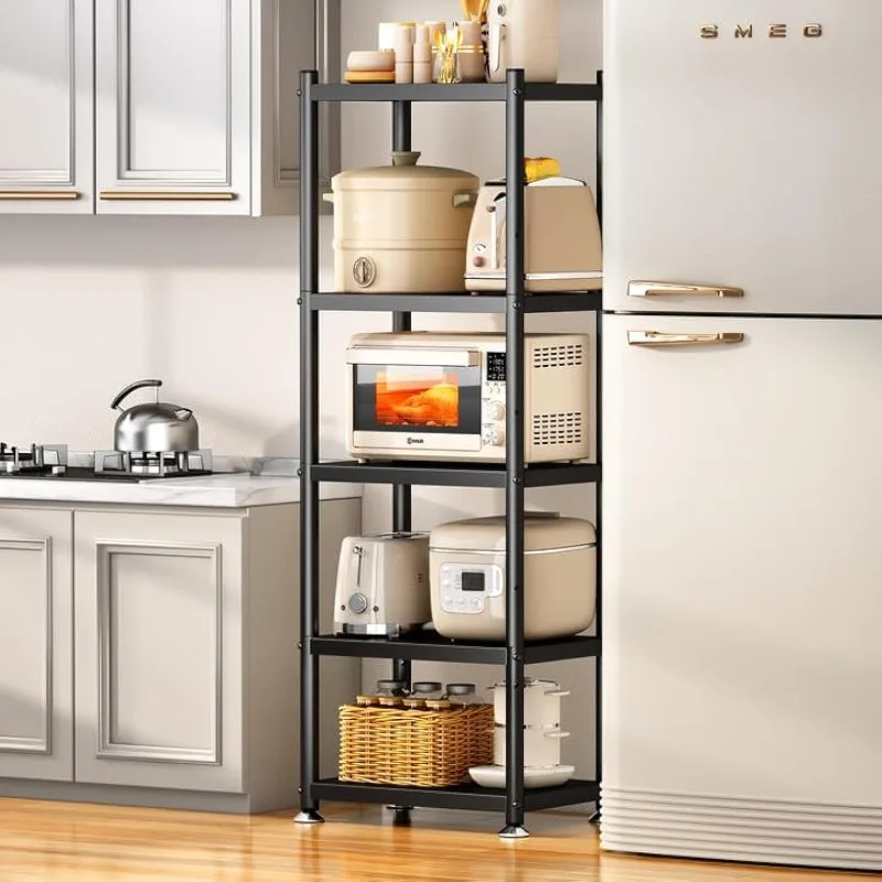 

5-Tier Kitchen Storage Shelves, Adjustable Metal Shelves for Storage Pantry Shelves, Storage Rack Shelving Unit Organizer