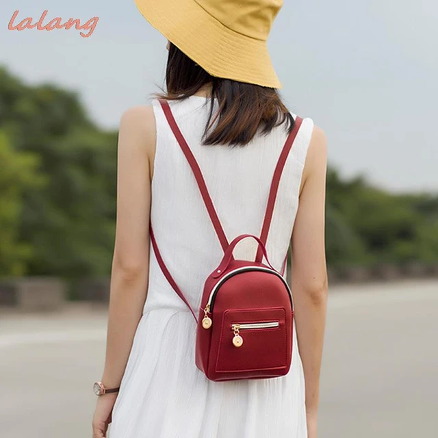 Designer Cute Fashion Women Leather Backpack Mini Soft Touch Multi-Function Small  Backpack Female Ladies Shoulder Bag Girl Purse - AliExpress