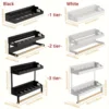 refrigerator shelves,Strong magnetic absorption rack,spice rack,With paper roll holder,Kitchen supplies storage rack With hook 3
