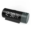 Digital Dual Alarm Clock LED Projector Thermometer Desk Bedroom Bedside 180° Rotation Projection Snooze Clocks USB Phone Charge 2