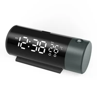 Digital Dual Alarm Clock LED Projector Thermometer Desk Bedroom Bedside 180° Rotation Projection Snooze Clocks USB Phone Charge 2