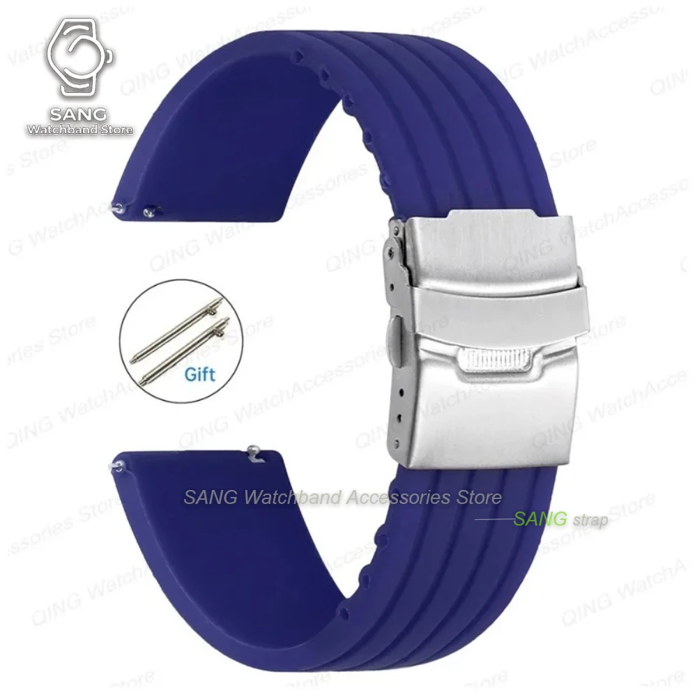 Versatile Silicone Watchband with Quick Release Strap