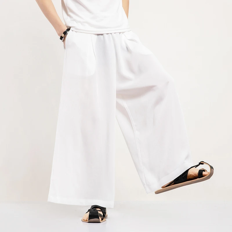 Japanese Kimono Japanese Kimono Traditional Pants Men Asian Clothing Bath Pant Casual Loose Men Japan Style Yukata Trousers Wide Leg Pants Male