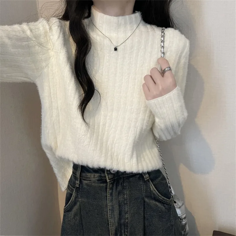 

Turtleneck Women's Pullover Sweater Loose Languid Style Autumn Winter New Temperament Long Sleeve Knit Top