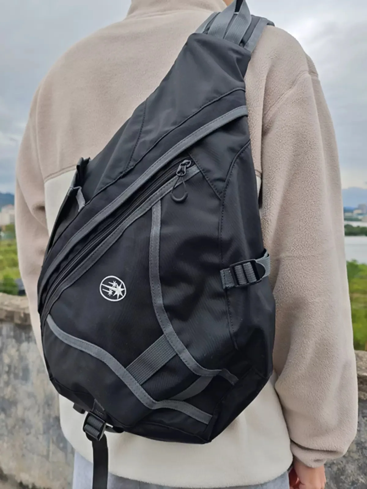 Hip Hop Techwear Motorcycle Sport Single Shoulder Crossbody Bag Men Women Casual Sling Bag Multifunction Waterproof School Bags 3
