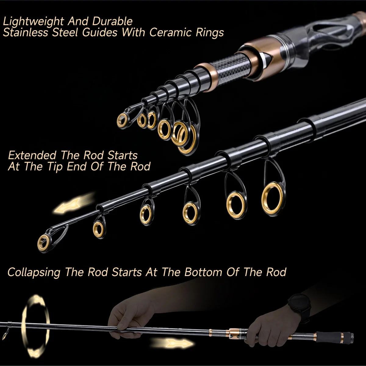 LEOFISHING Carbon Lure Spinning Casting Fast UL Bait 4+1 523/604 Ultra  Lightweight Fishing Rod 1.56M&1.8M Fishing Accessories - AliExpress