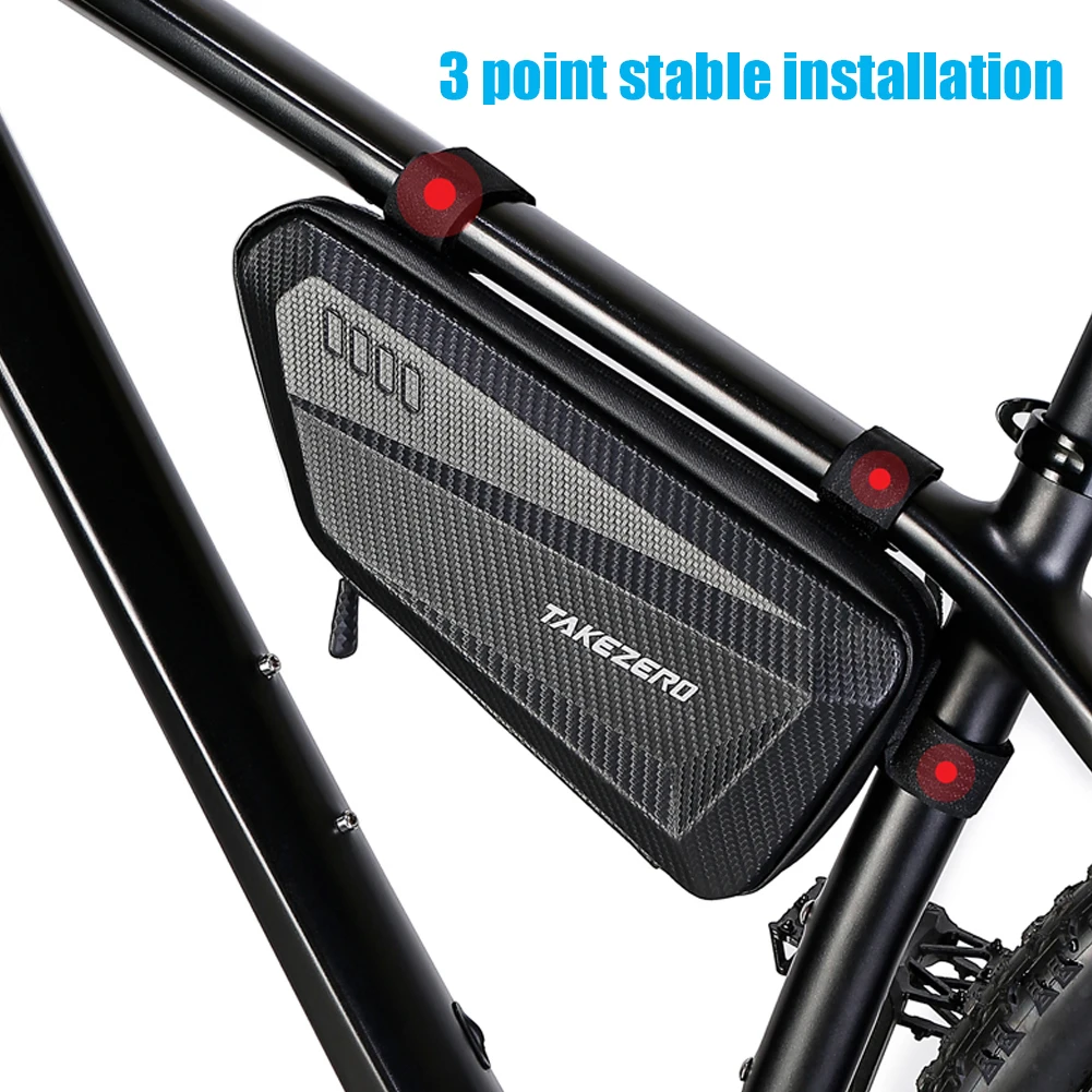 RZAHUAHU Universal Electric Bike Hanging Bag Motorcycle Side Bags EVA Hard Shell Waterproof Mountain Bike Frame Triangle Pouch