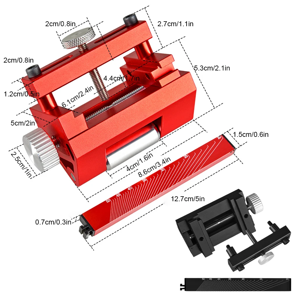 Sharpener With Stable Metal Structure For Chisels Aluminum Alloy Sharpener Knife Red