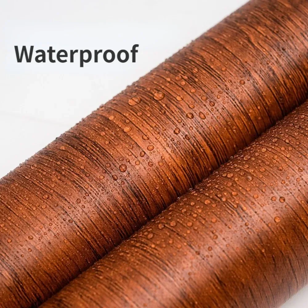 Thickened Wood Grain Waterproof Sticker Cabinets Desktop Door Furniture Refurbished Decorative Film Self-adhesive Wallpaper sticker decoration 3d sticker paper