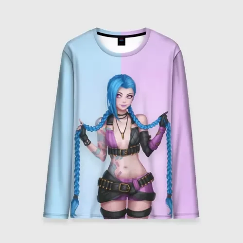 Arcane League Jinx T-shirt 3D Printing Men/Women Anime T-shirts Round Neck Long Sleeve Top Kids Cartoon Tees
