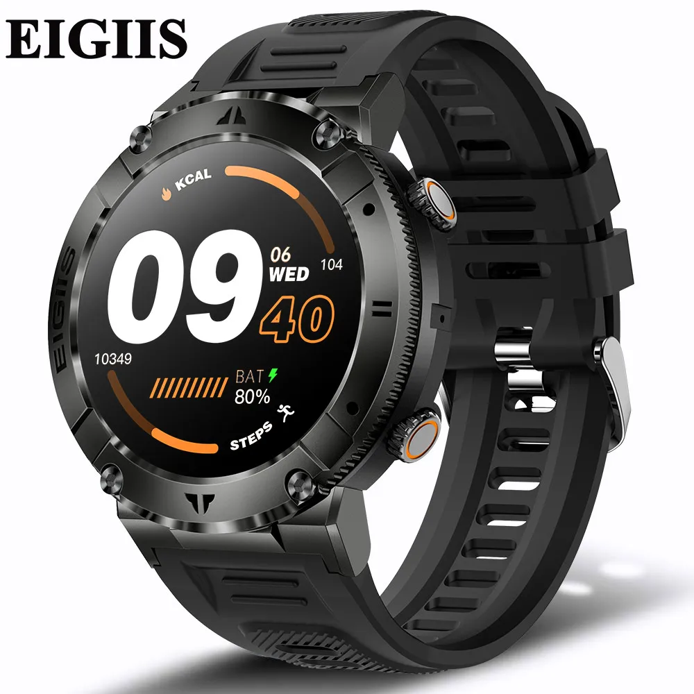 

EIGIIS Smart Watch Men 1.32'' Full Touch Screen Heart Rate Monitor Bluetooth Call Sport Smartwatch Men Women For IOS Android