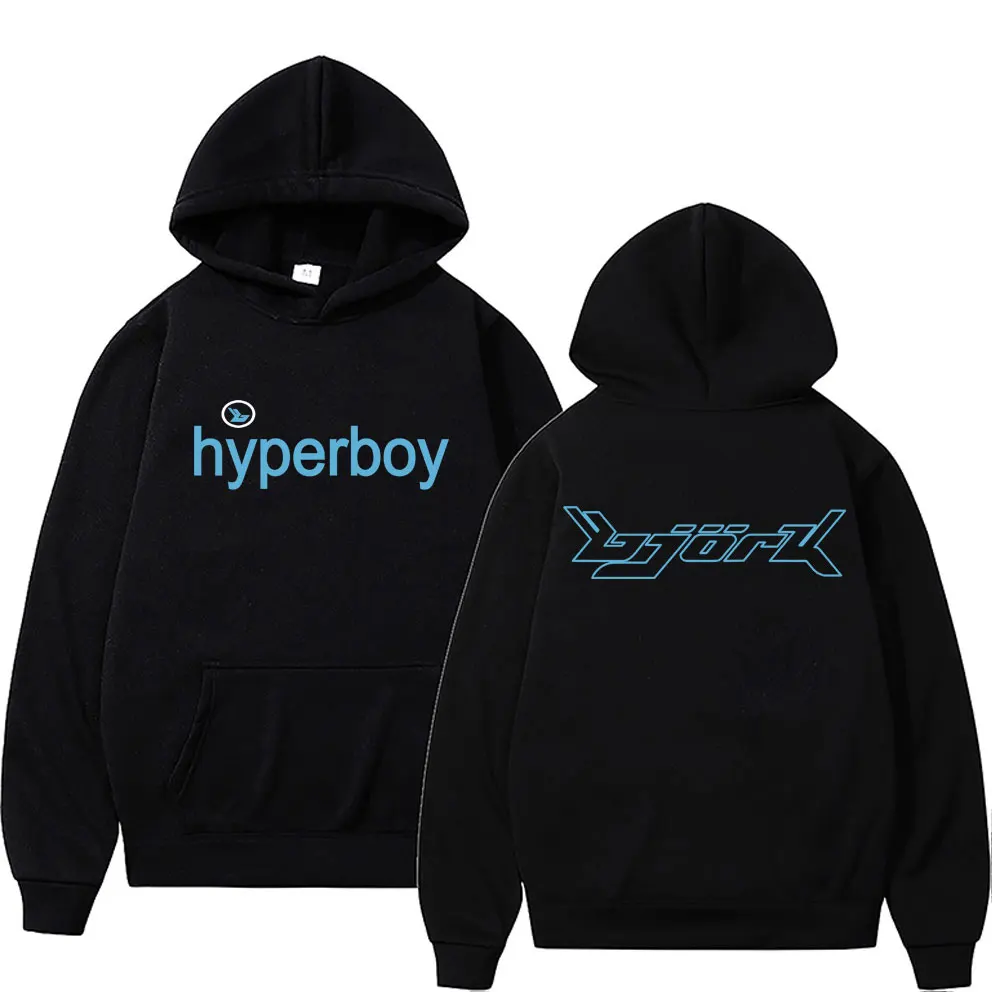 

Bjork Hyperboy Double Sided Graphic Hoodie Men Women Fahsion Casual Oversized Pullover Tracksuit Male Vintage Fleece Hoodies