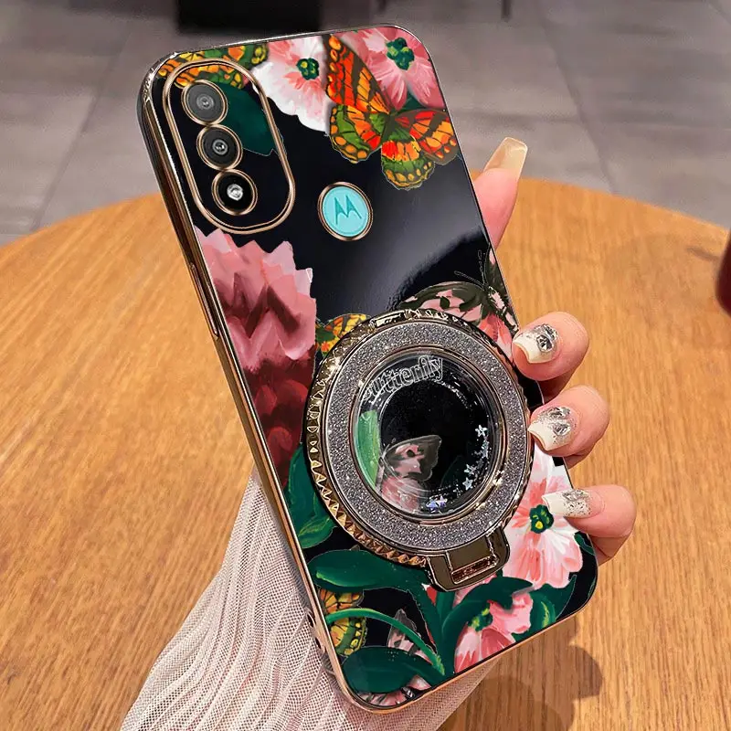 Colorful Butterfly Plating Phone Case Cover
