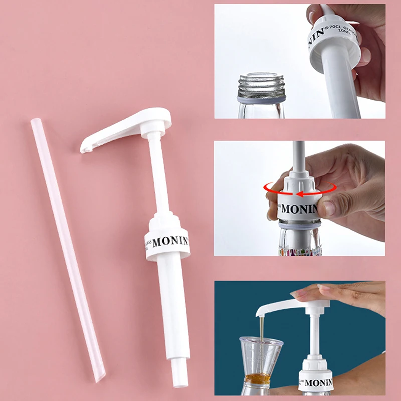 Coffee 1 Liter Dispenser Syrup Pump Black Liquid Dispenser for Monin Syrup 10Ml Juice Bottle Dispenser Pump 3
