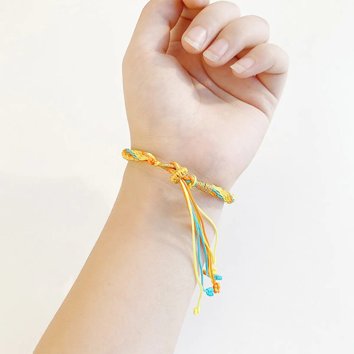 Men Women Reincarnation Hand Woven Bangle Rope Gradient Color DIY Materials Bag Couple Bracelets Jewelry Gift for Friends Lovers