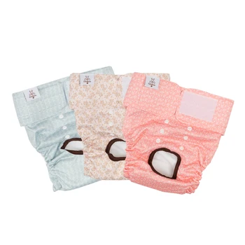 (3 pezzi per confezione) Pannolini lavabili per cani femmina, mutandine igieniche per il ciclo mestruale, pantaloni fisiologici alla moda, pañales para perro