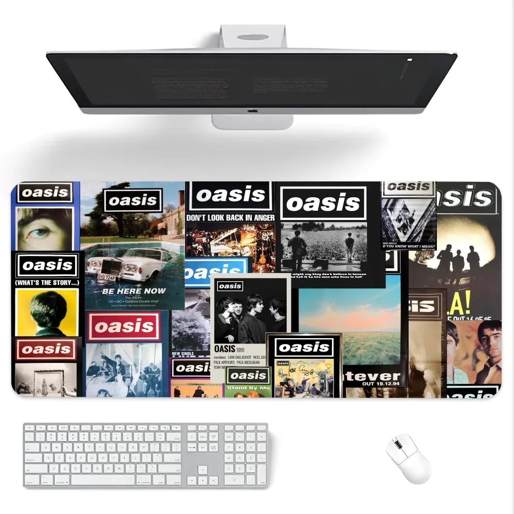Rock Band O-Oasis Definitely Maybe Mouse Pad Computer Laptop Gaming Office Wrist Guard Non Slip Keyboard Pad 2