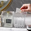 Makeup Storage Organizer Bathroom Jar Cotton Swab Storage Acrylic Square Container Cotton Puff Storage Box Cosmetic Cotton Box 5