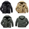 2023 New Men Winter Fleece Warm Detachable Hooded Jacket Men Business Casual Large Size Outdoors Windproof Work Jacket Male Coat 4
