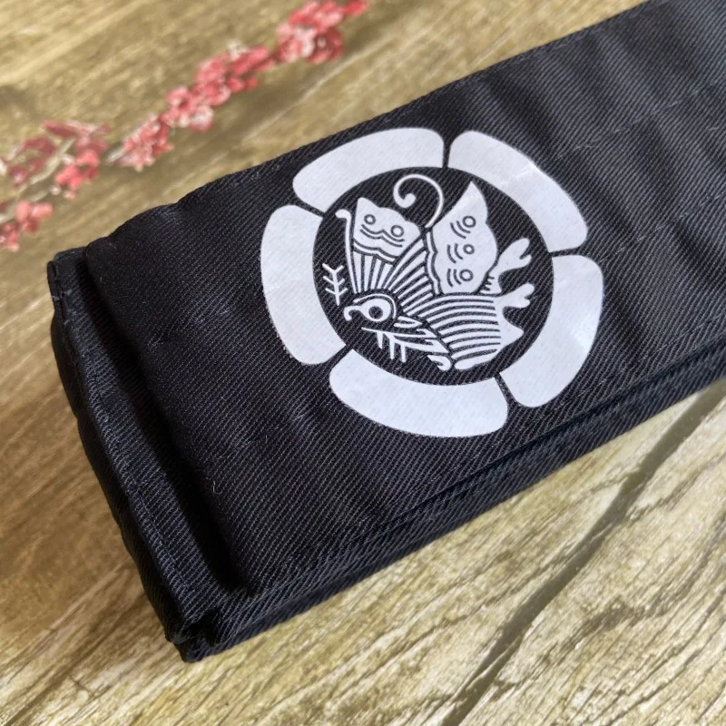 Iaido Obi Belt Kendo Kyudo Aikido Laiko Waistband Traditional Japanese Samurai Sword Accessories for Martial Arts Oda Kamon