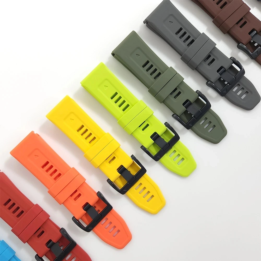 QuickFit 22mm 26mm Silicone Strap for Garmin Fenix 7 7X Pro 5XPlus 6XPro 5Plus Epix Gen 2 Band for Enduro 2 Bracelet Watchband