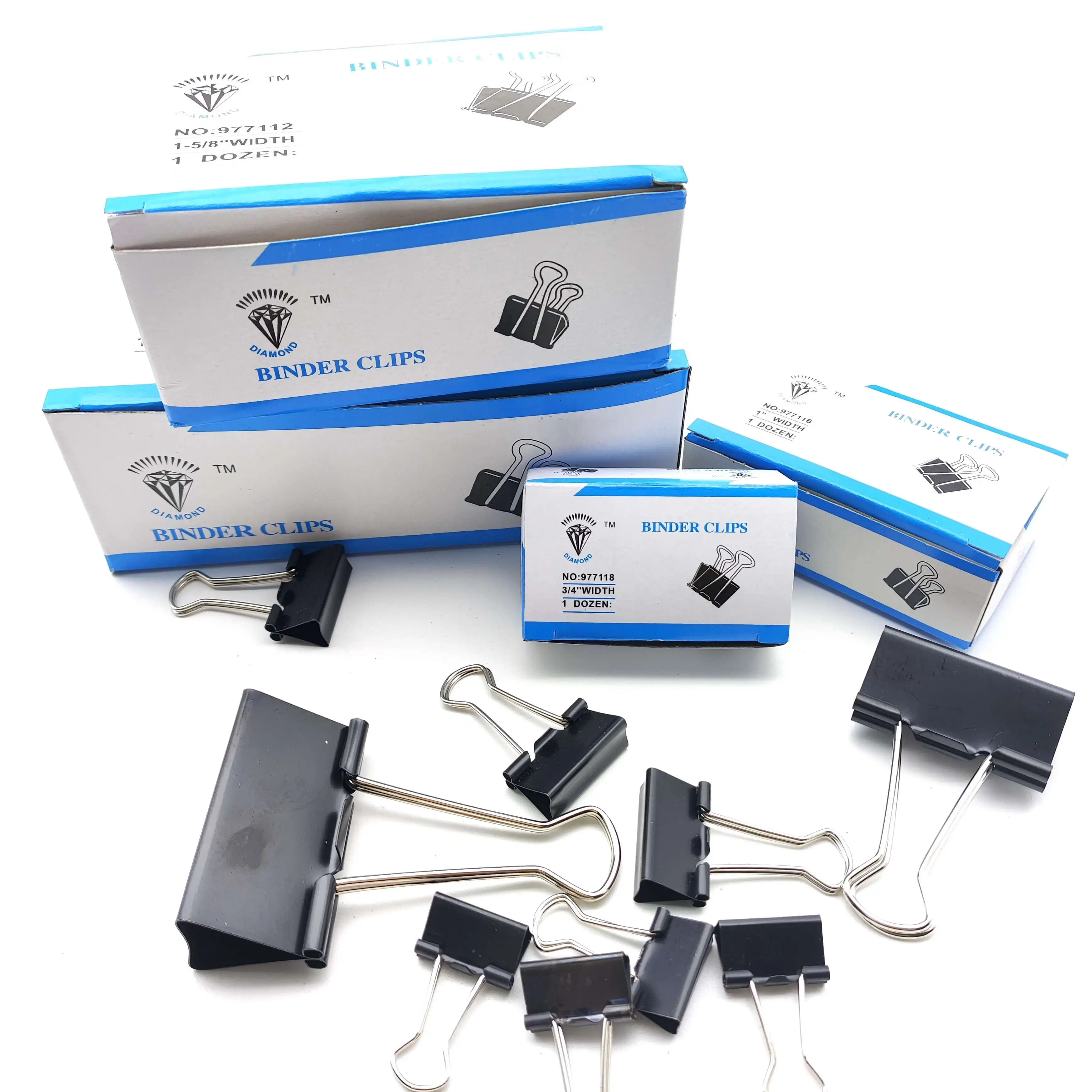 12 Pcs/Box Large Binder Clips. 1