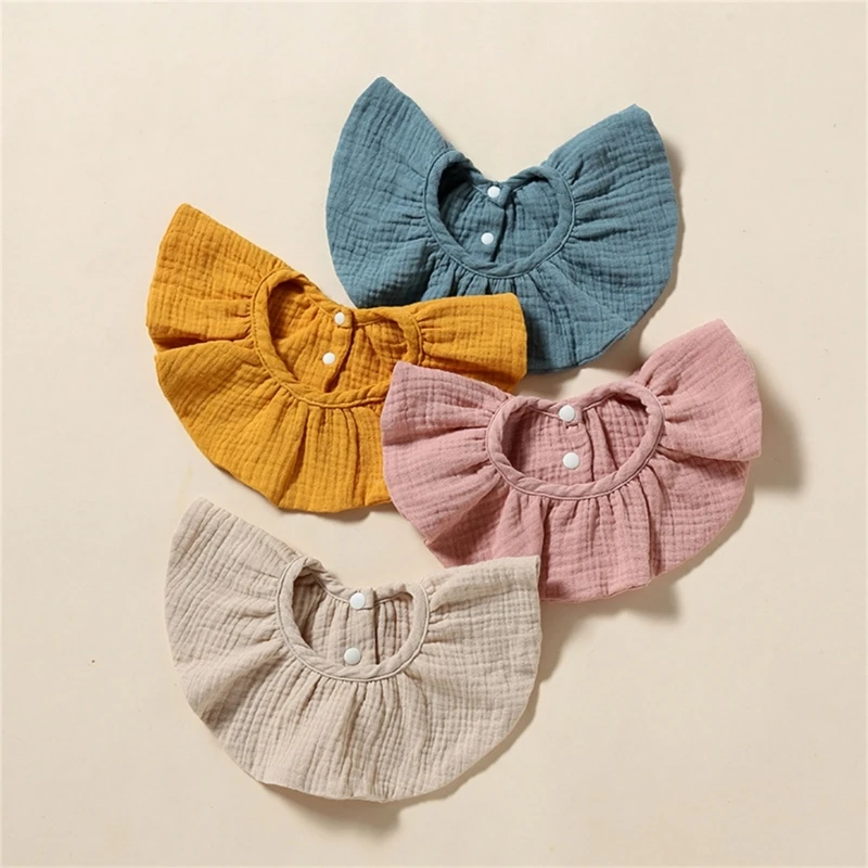 

4-Layer Baby Feeding Drool Bib Lace Floral Infants Saliva Towel Soft Cotton Burp Cloth For Newborn Toddler Kids Bibs KoreanStyle