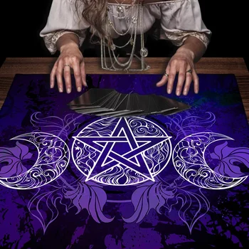 Purple Triple Moon Tarot Mat 1