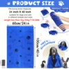 1/4 PCS Quick-Drying Microfiber Dog Towel Absorbent Pet Bath Product Fiber Quick-drying Bath Towel Car Wiping Cloth Pet Supplies 6