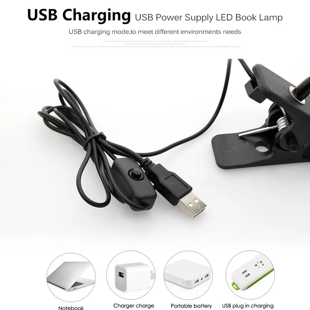 Led Metal Clip Lamp Creative USB Metal Hose Eye Lamp Bedroom Bedside Reading