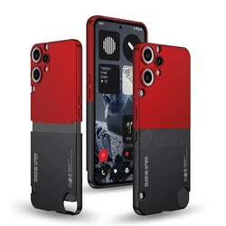 GKK Original 2-in-1 Colour Clash Armor Shockproof Matte Plastic Case for Nothing CMF Phone 2 Pro (Red Black)