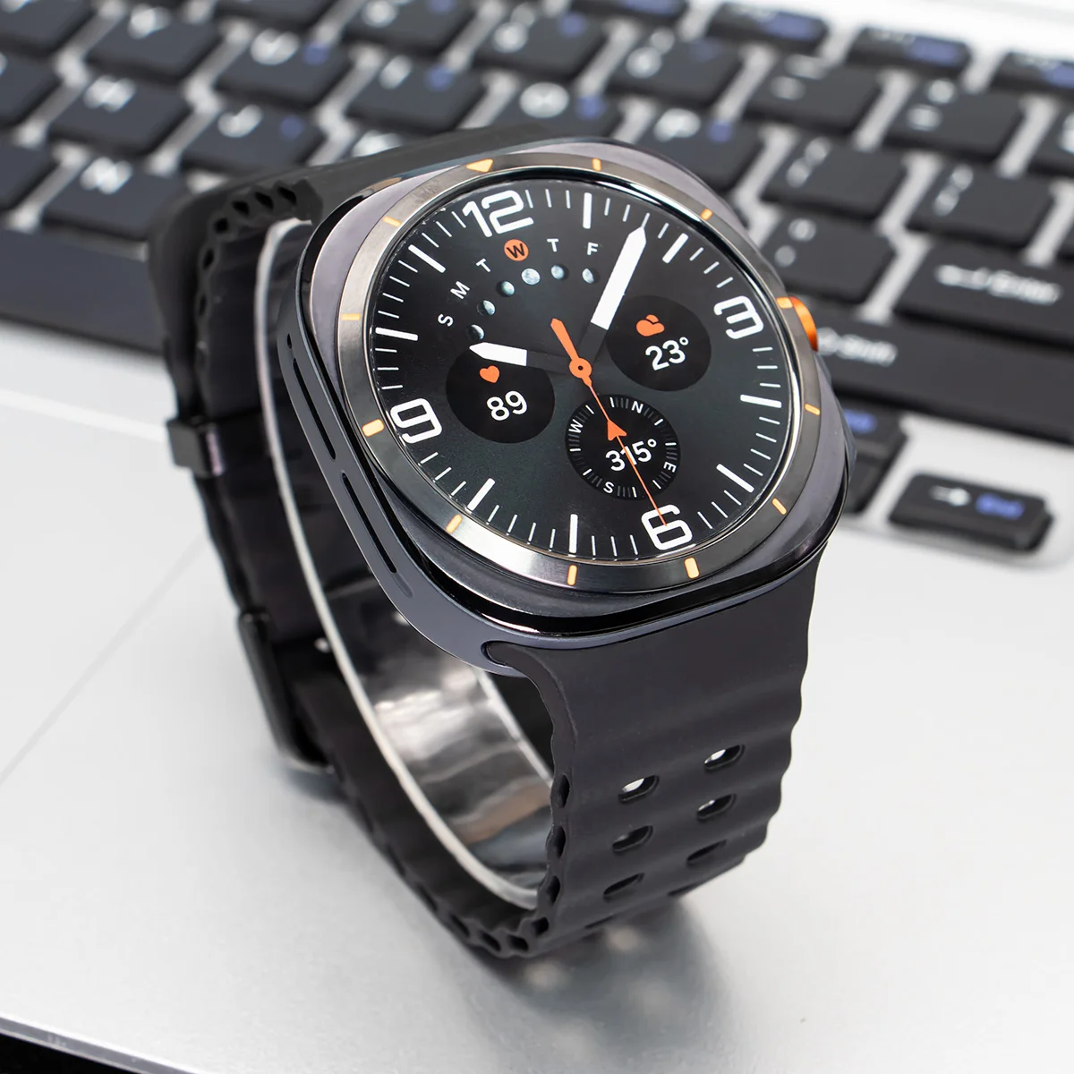 Marine Band Silicone Strap Bracelet for Galaxy Watch Ultra 47mm - Premium Sports Watchband Accessory