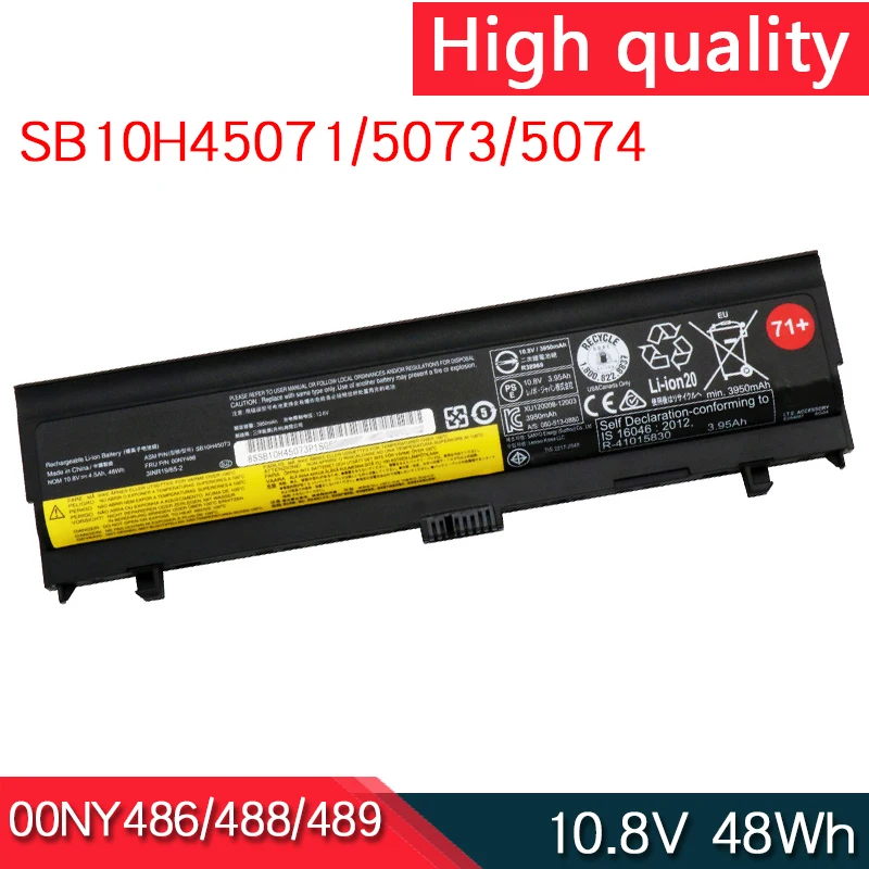 

Новый аккумулятор 00NY488 00NY489 00NY486 для ноутбука Lenovo Thinkpad L560 L570 SB10H45073 SB10H45074 SB10H45071