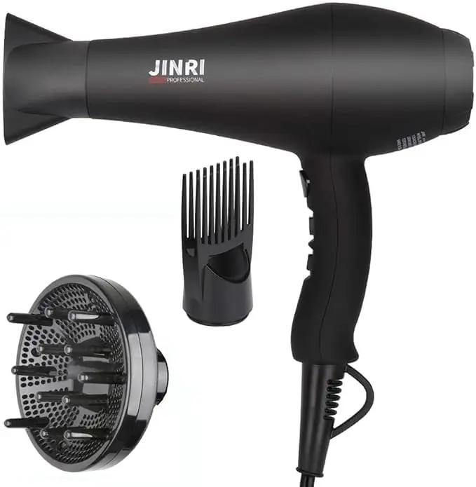 Dryer 1875W, Negative Ionic Fast Dry Low Noise Blow Dryer, Professional Salon Hair Dryers with Diffuser, Concentrator, Styl
