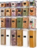 Airtight Food Storage Containers w/ Lids,24 pcs Plastic Kitchen &Pantry Organization Canisters BPA Free,Includes 24 Labels Black 1