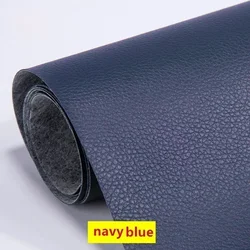 Self - Adhesive PU Leather Fabric for Interior Repair and DIY Renovation (Navy blue)