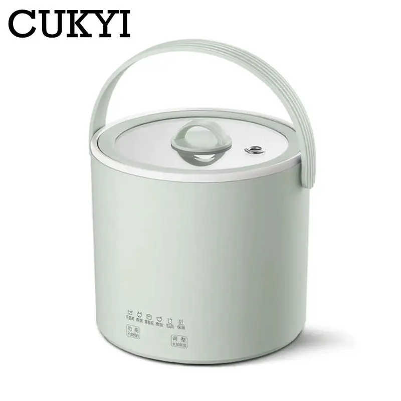Portable Multicooker large caliber Stew Pot Slow cooker Non-stick Rice Cooker Reservation Noodles Boiler Portable Crock Pot 0.8L 2