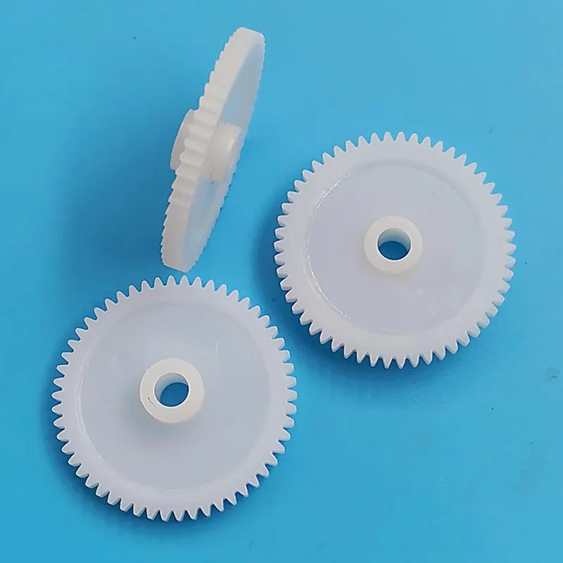 544A 0.5M 28MM Big Gear Modulus 0.5 54 Tooth 4mm Hole Plastic Gear Wheel Toy Accessories 10pcs/lot