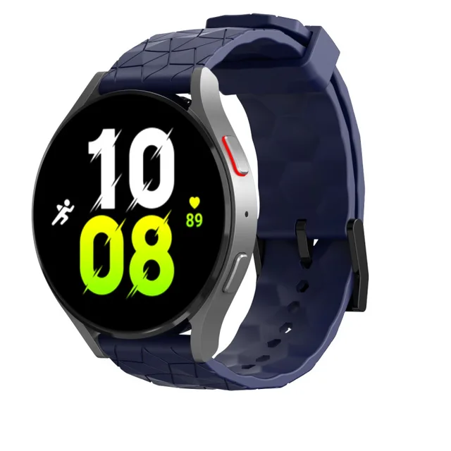 20mm 22mm Silicone Strap for Samsung Galaxy Watch 5 Pro 4 Classic 44 40mm 42mm 46mm Huawei GT 2/3 Football Pattern Sport Band 4