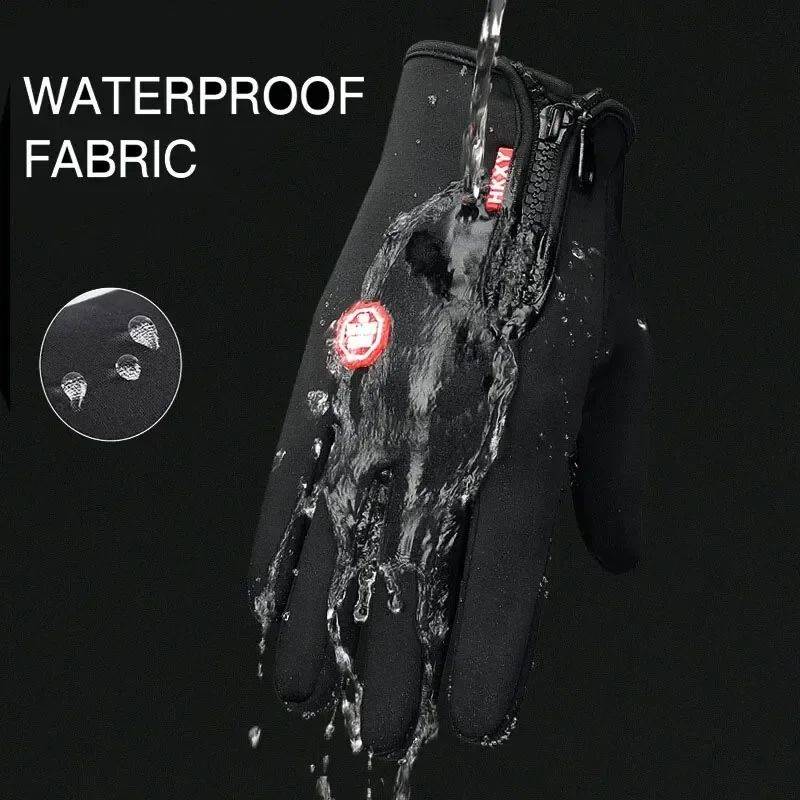 Ski gloves Grab Velvet Touch Screen Autumn and Winter Warm Plus Velvet Cold Proof Waterproof Outdoor Riding